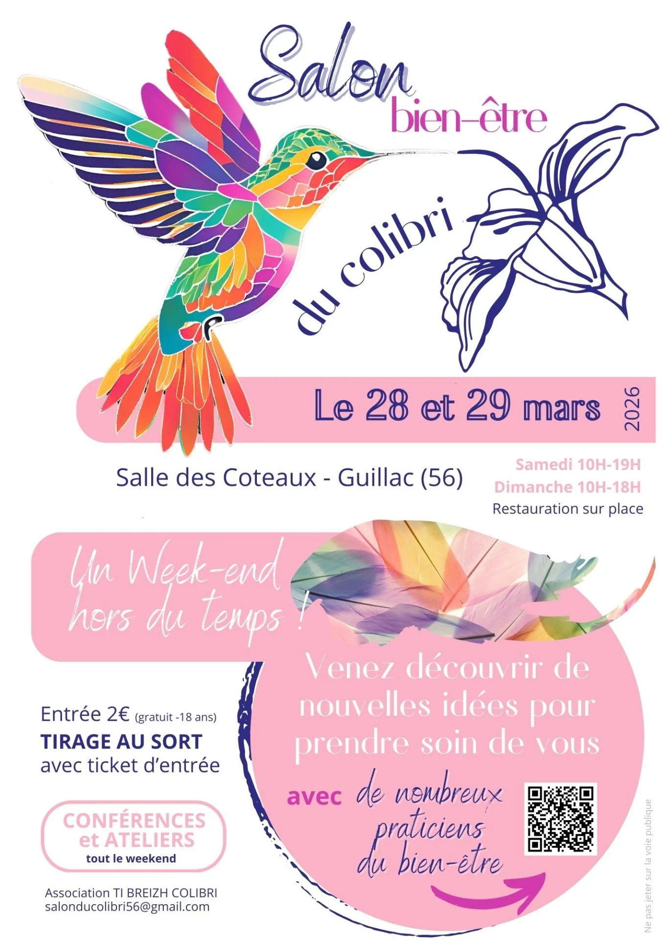 Affiche salon colibri guillac 03 2026