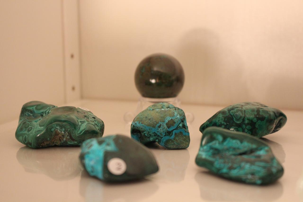 Pierres - chrysocolle et malachite